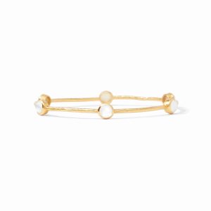 Julie Vos - Milano Luxe Bangle Iridescent Clear Crystal Medium