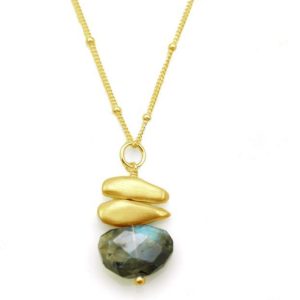 Philippa Roberts Labradorite 2 Pebble Necklace